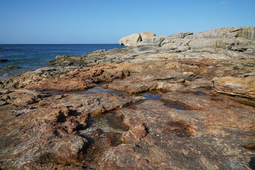 Beautiful landscape of Galicia, coastline close to O Grove, Spain, Europe