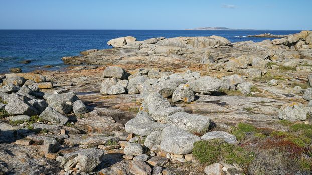 Beautiful landscape of Galicia, coastline close to O Grove, Spain, Europe