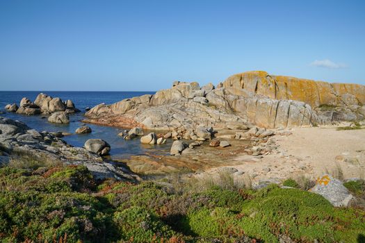 Beautiful landscape of Galicia, coastline close to O Grove, Spain, Europe