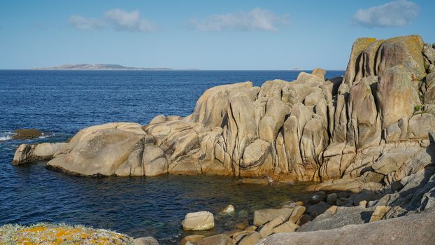 Beautiful landscape of Galicia, coastline close to O Grove, Spain, Europe