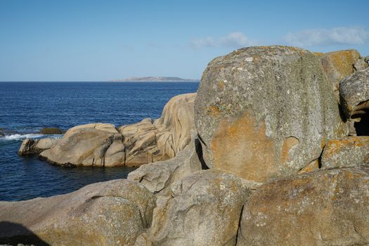 Beautiful landscape of Galicia, coastline close to O Grove, Spain, Europe