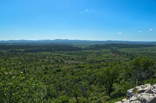 View on valley from Bribir fortress, Dalmatia