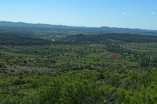 View on valley from Bribir fortress, Dalmatia