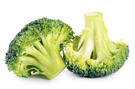 Fresh broccoli isolated on a white background