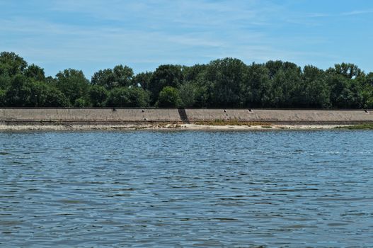 View at other side of Danube river, Novi Sad, Serbia