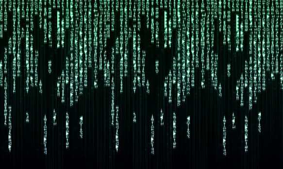 Background image with characters representing security concept