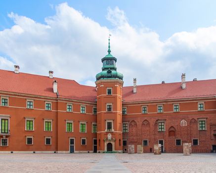 Warsaw Old Town, the Royal Castle courtyard, Warsaw, Poland