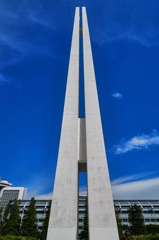 SINGAPORE - AUGUST 16: Memorial monument erected to house the ashes of people who have died during the Japanese Occupation in Singapore from 1942-1945, as seen on August 16, 2012.