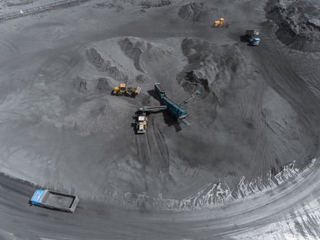 Open pit mine, breed sorting, mining coal, extractive industry anthracite, Coal industry, black gold