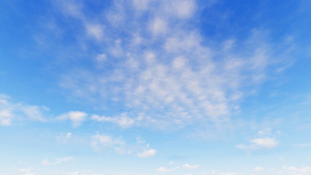 Cloudy blue sky abstract background, blue sky background with tiny clouds, 3d illustration