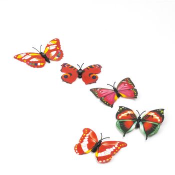 decorative butterflies on a white background