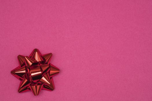 red bow on a colored background