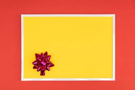 Christmas bows on a colored background