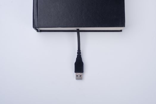 a book with a USB socket