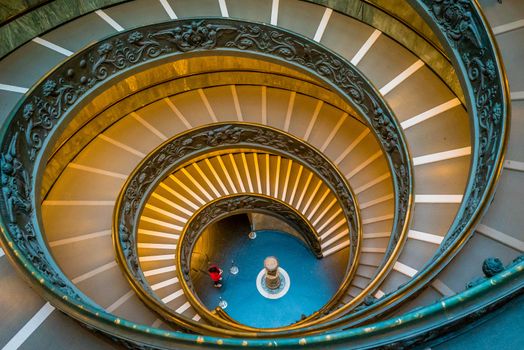 Snail staircase of the Vatican museum in Rome