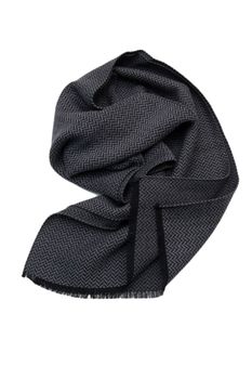 Warm scarf on a white background. Scarf.