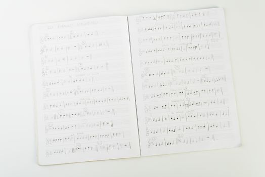 pages of the musical score hand written