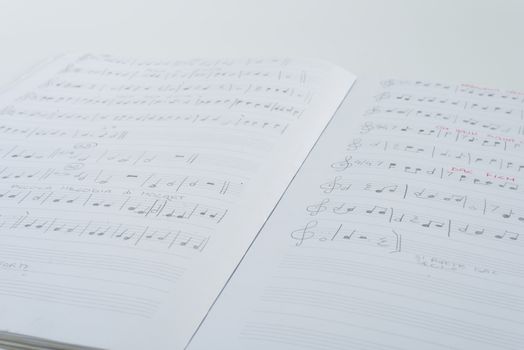 pages of the musical score hand written