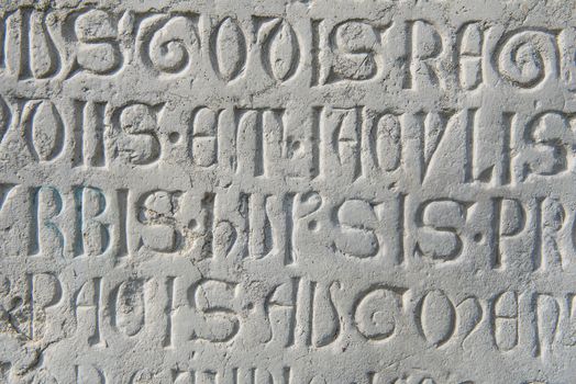 old Latin inscriptions on the stone