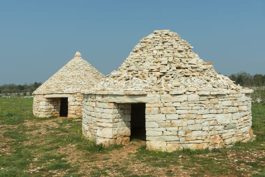 typical ancient stone building of the Istria region in Croatia