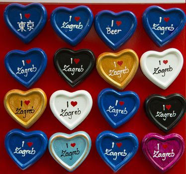 I love Zagreb colored heart souvenir
