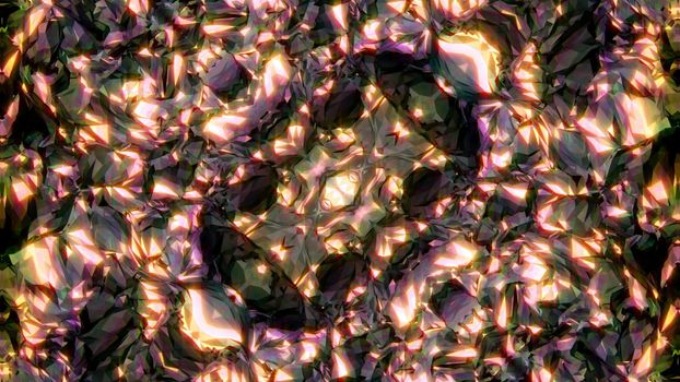 Abstract background with diamond kaleidoscope. 3d rendering