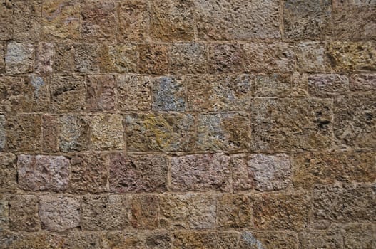 Stone wall at monastery in Serbia