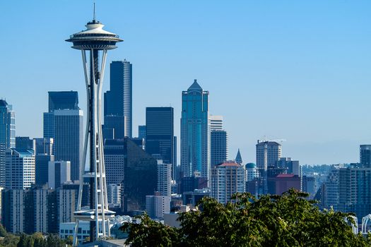 Seatle and its Space Needle taken from Kerry Park