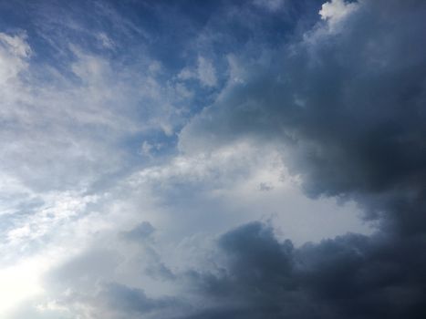 beautiful blue sky with clouds background.Sky with clouds weather nature cloud blue.Blue sky with clouds and sun