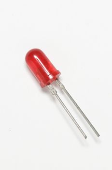 red diode on a white surface