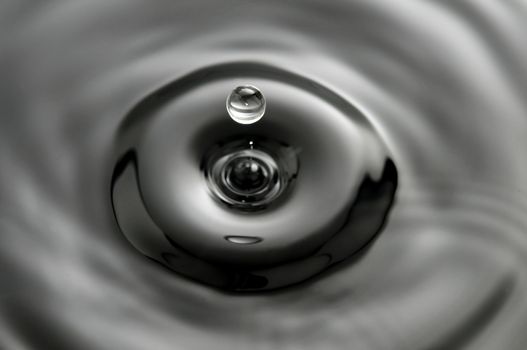 a drop that falls into the water