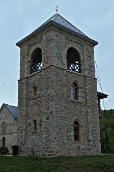 Stone tower at monastery Hopovo, Serbia
