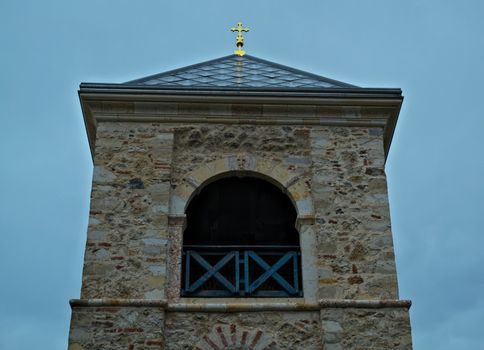 top of stone tower at monastery Hopovo, Serbia