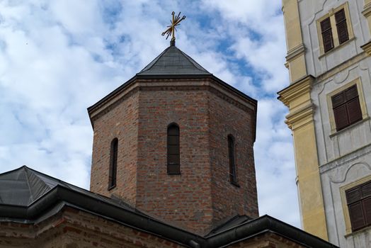 Tower on main church in monastery Big Remeta, Serbia