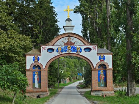 Entrance into monastery complex Remeta, Serbia