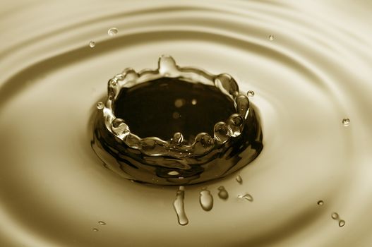 a drop that falls into the water