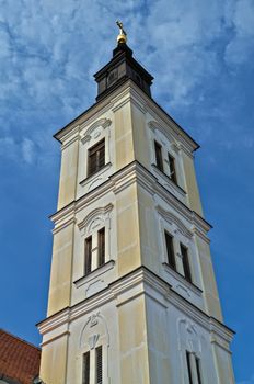 Bell tower on church in monastery Krusedol, Serbia