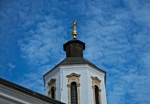 Bell tower on church in monastery Krusedol, Serbia