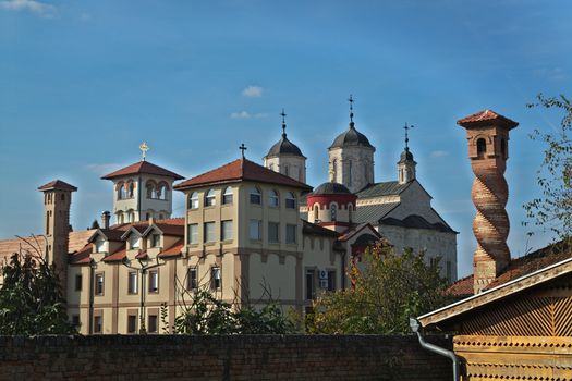 View at monastery complex Kovilj, Serbia