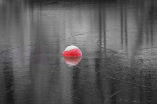 Frozen ball in the sea