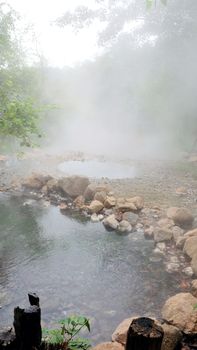Tha Pai Natural Hot spring at mae hong son province, Thailand