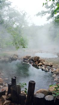 Tha Pai Natural Hot spring at mae hong son province, Thailand