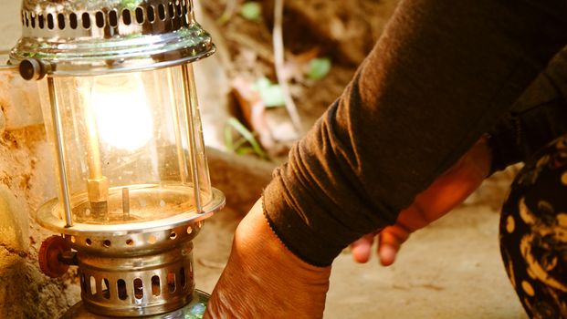 Old Storm lantern Lighting, Hurricane lamp