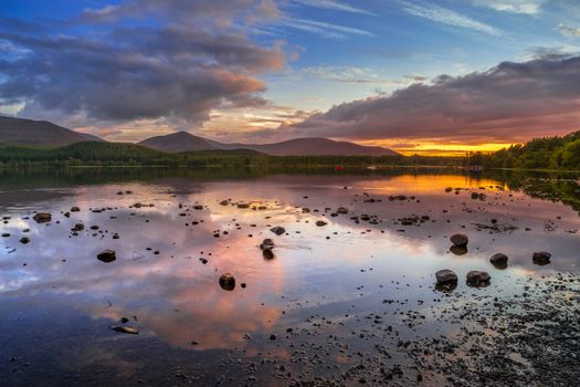 Loch Morlich at sunset