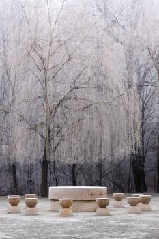 Table of Silence - one of Brancusi's masterpieces found in Targu-jiu, Romania