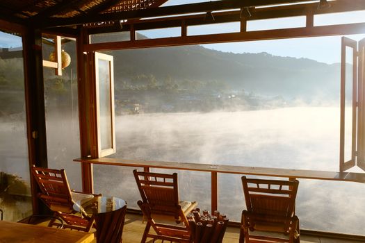 Dawn at Ban Rak thai Lake in Mae Hong Son province ,Thailand