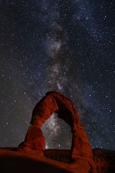 Summer Milky Way over Arches National Park.