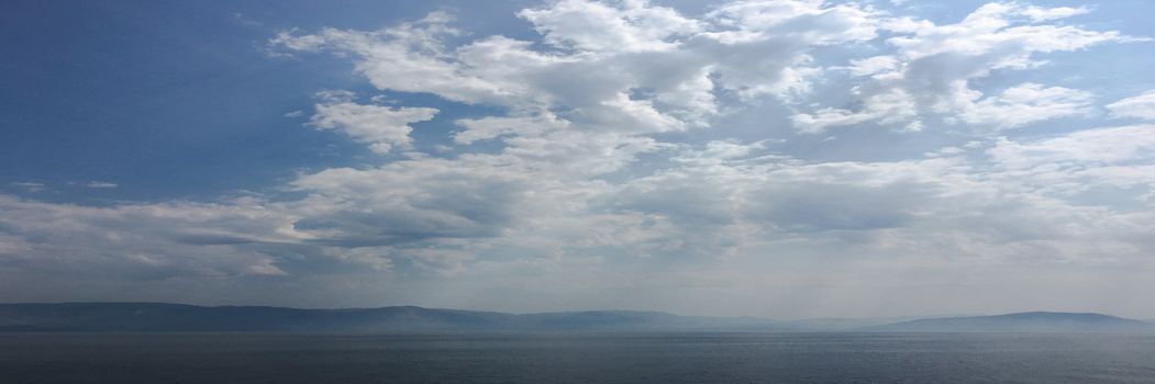 beautiful blue sky with clouds background.Sky with clouds weather nature cloud blue.Blue sky with clouds and sun