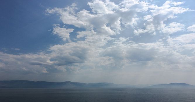 beautiful blue sky with clouds background.Sky with clouds weather nature cloud blue.Blue sky with clouds and sun