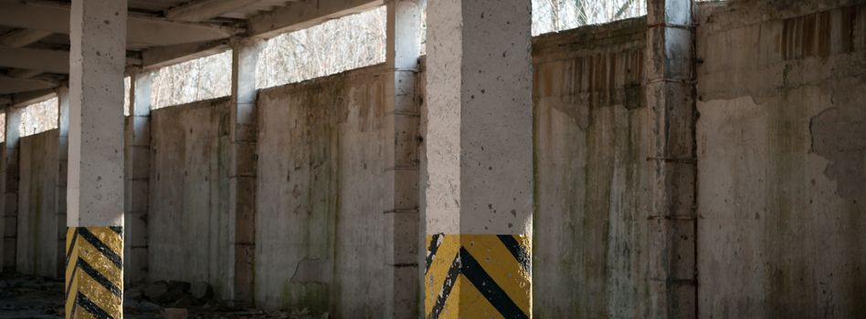 ruins of a very heavily polluted industrial factory, industrial series
